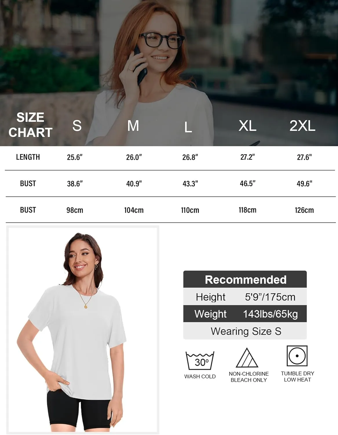 1/4 Pack Women Basic Short Sleeve T Shirts Tees, Loose Fit Crew Neck Tshirts Shirts Summer Tops for Casual Workout Gym