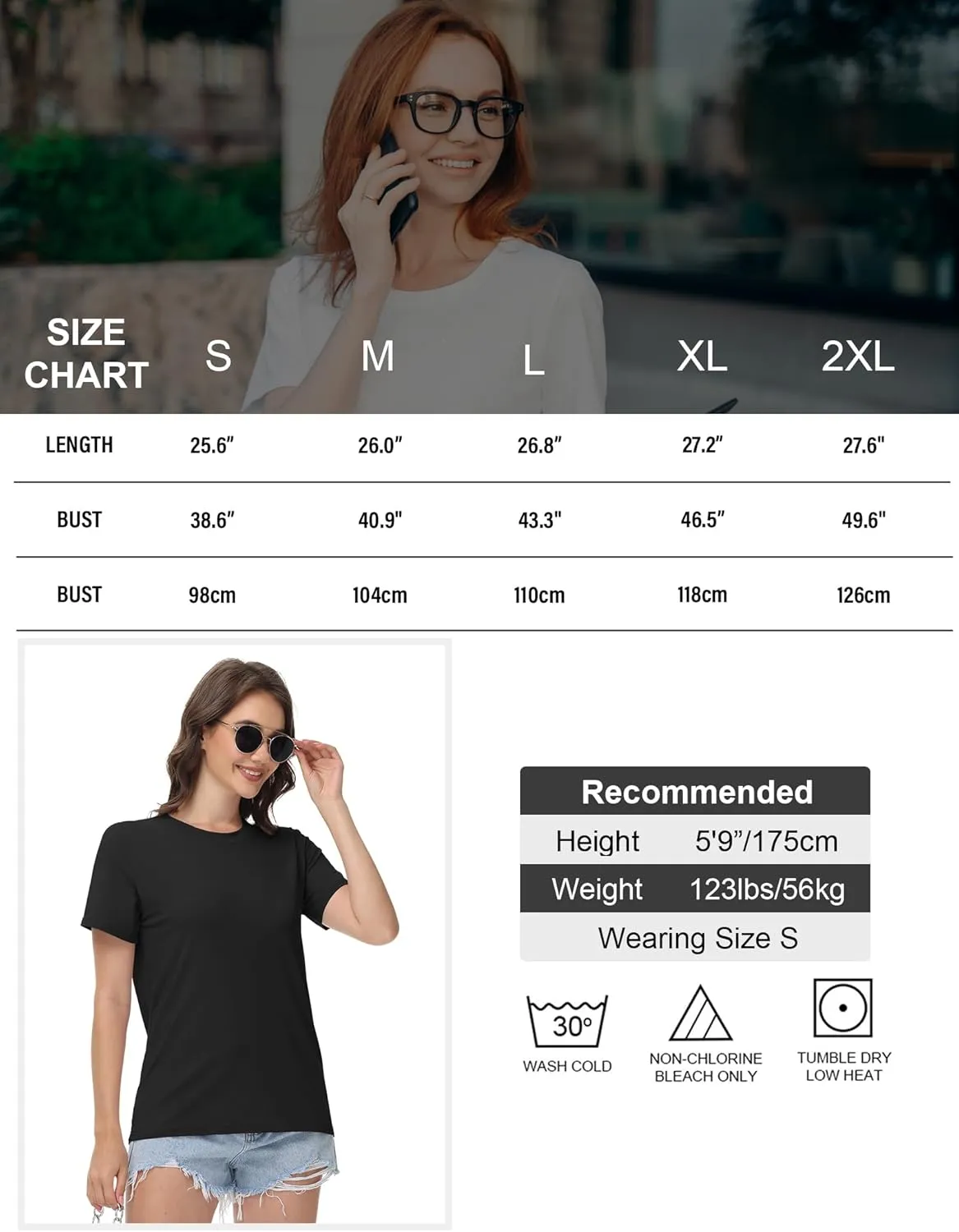 1/4 Pack Women Basic Short Sleeve T Shirts Tees, Loose Fit Crew Neck Tshirts Shirts Summer Tops for Casual Workout Gym