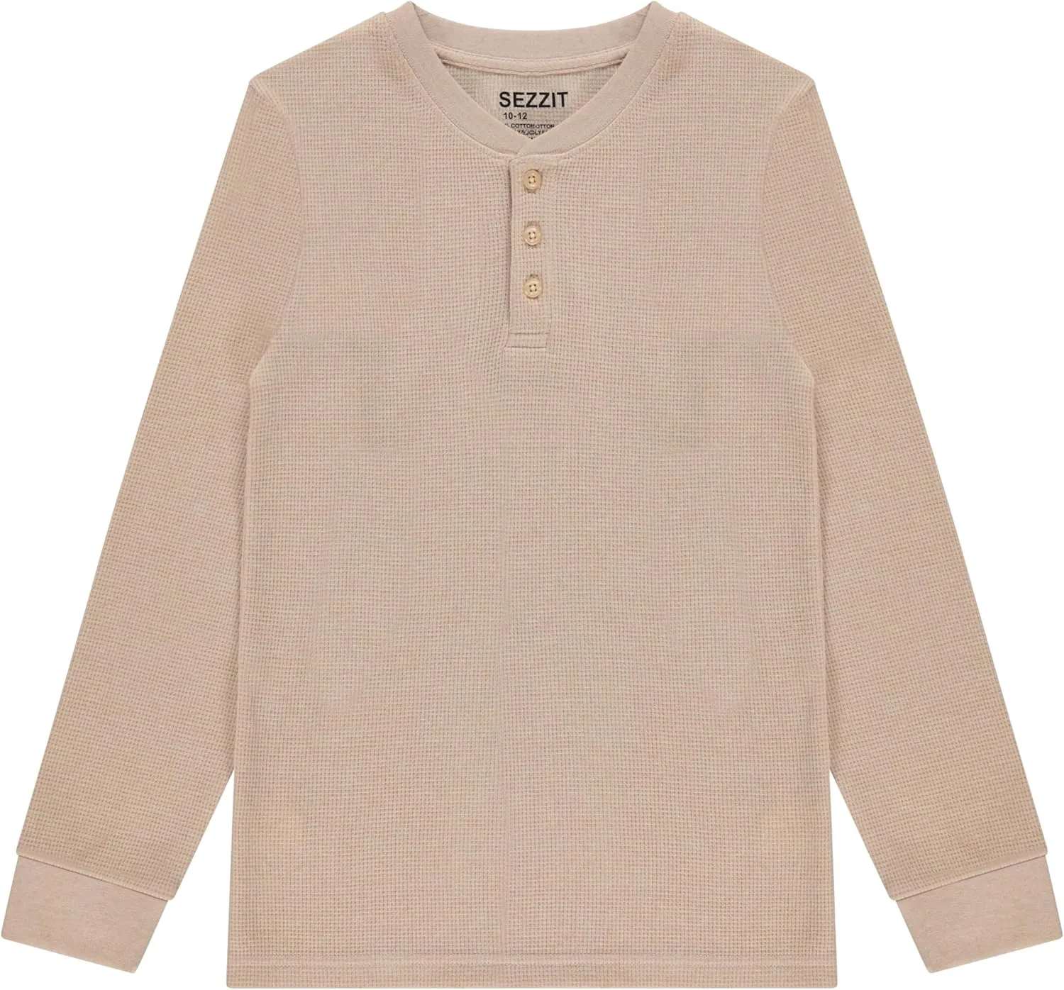 Boys' 2-Pack Thermal Henley Tops - Cozy, Breathable Long Sleeve Shirts for School and Play, Sizes 4-18