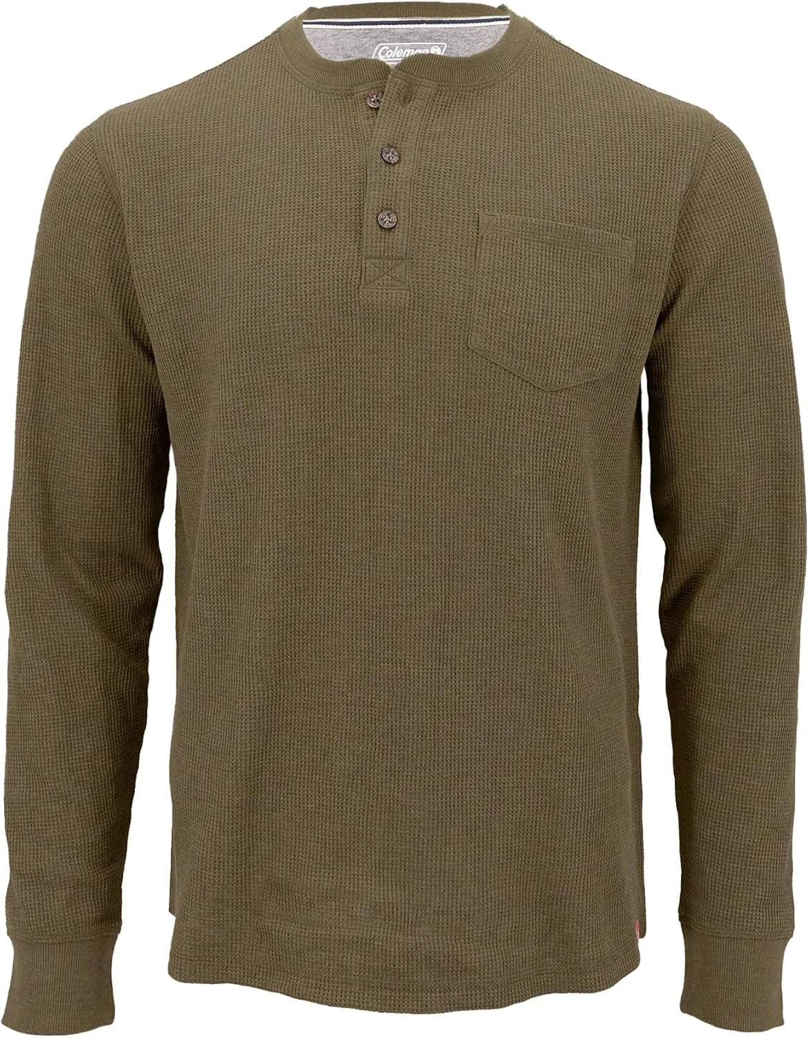 Coleman Long-Sleeve Waffle Thermal Henley Shirts for Men