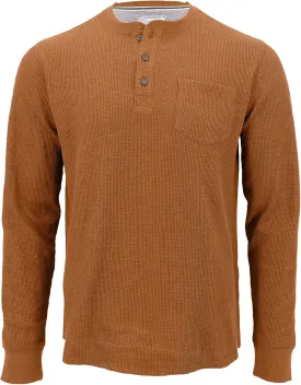Coleman Long-Sleeve Waffle Thermal Henley Shirts for Men