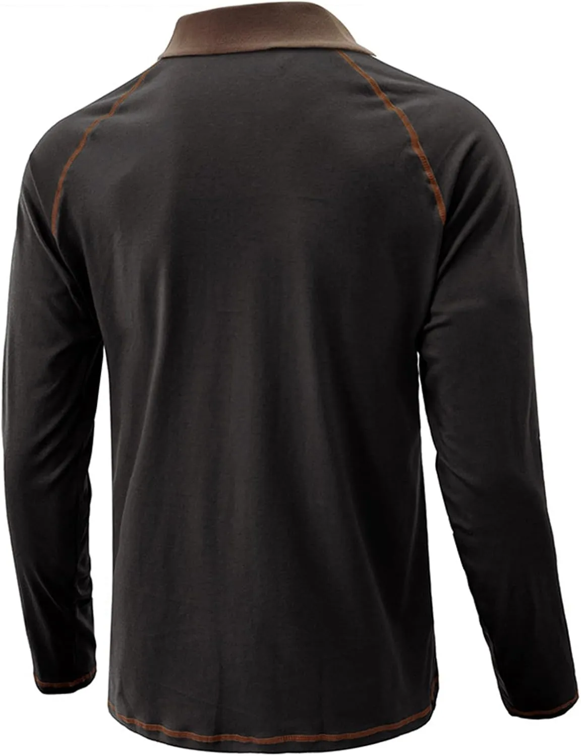 Fashion Mens Polo Shirts Relaxed Fit Long Sleeve Casual Golf Polo Classic Cotton Polo T Shirts Buttons Henley Tops