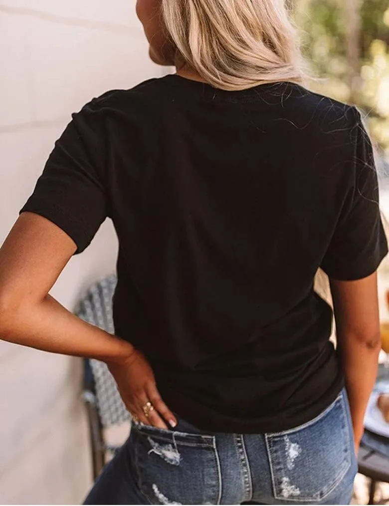 Graphic Tees for Women Short Sleeve Tshirts,Womens Summer Tops Crewneck Shirt Blouse