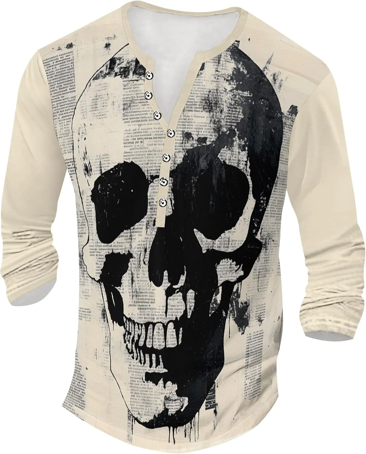 Henley Shirts for Men Lightweight Long Sleeve T-Shirts Casual Workwear Quick Dry Shirts Graphic Club Pullover Tee