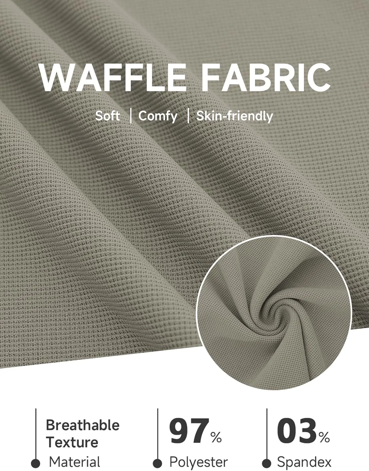keriffe Womens Wide Leg Work Pants Waffle Knit High Waisted Button Down Casual Dress Palazzo Trousers Pockets