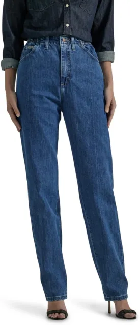 LEE Women's Relaxed-Fit Side Elastic Tapered-Leg Jean