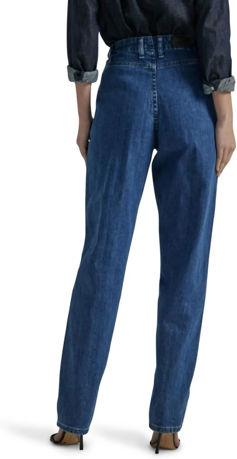 LEE Women's Relaxed-Fit Side Elastic Tapered-Leg Jean