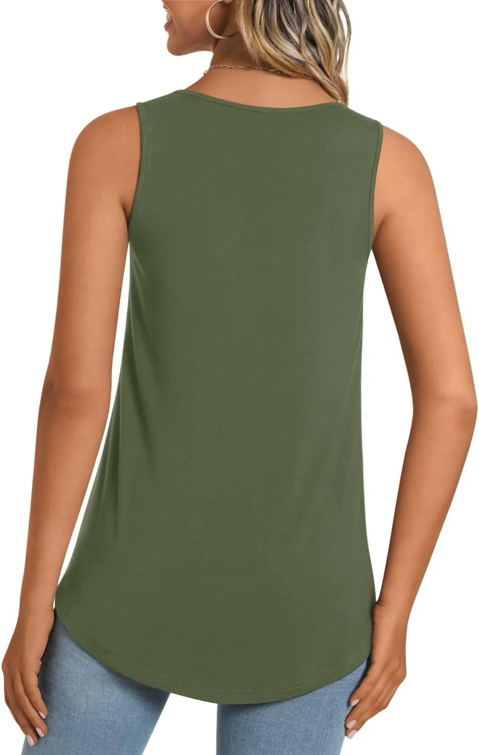 LONGYUAN Women's Tank Tops 2025 Summer Tunics Casual Sleeveless Shirts Ladies Loose Fit Blouses S-4XL