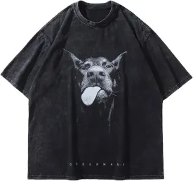 Men's Graphic Tees Shirt Unisex Cotton Oversized T-Shirt Short Sleeve Vintage Streetwear Casual Tee Top