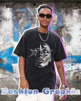Men's Graphic Tees Shirt Unisex Cotton Oversized T-Shirt Short Sleeve Vintage Streetwear Casual Tee Top