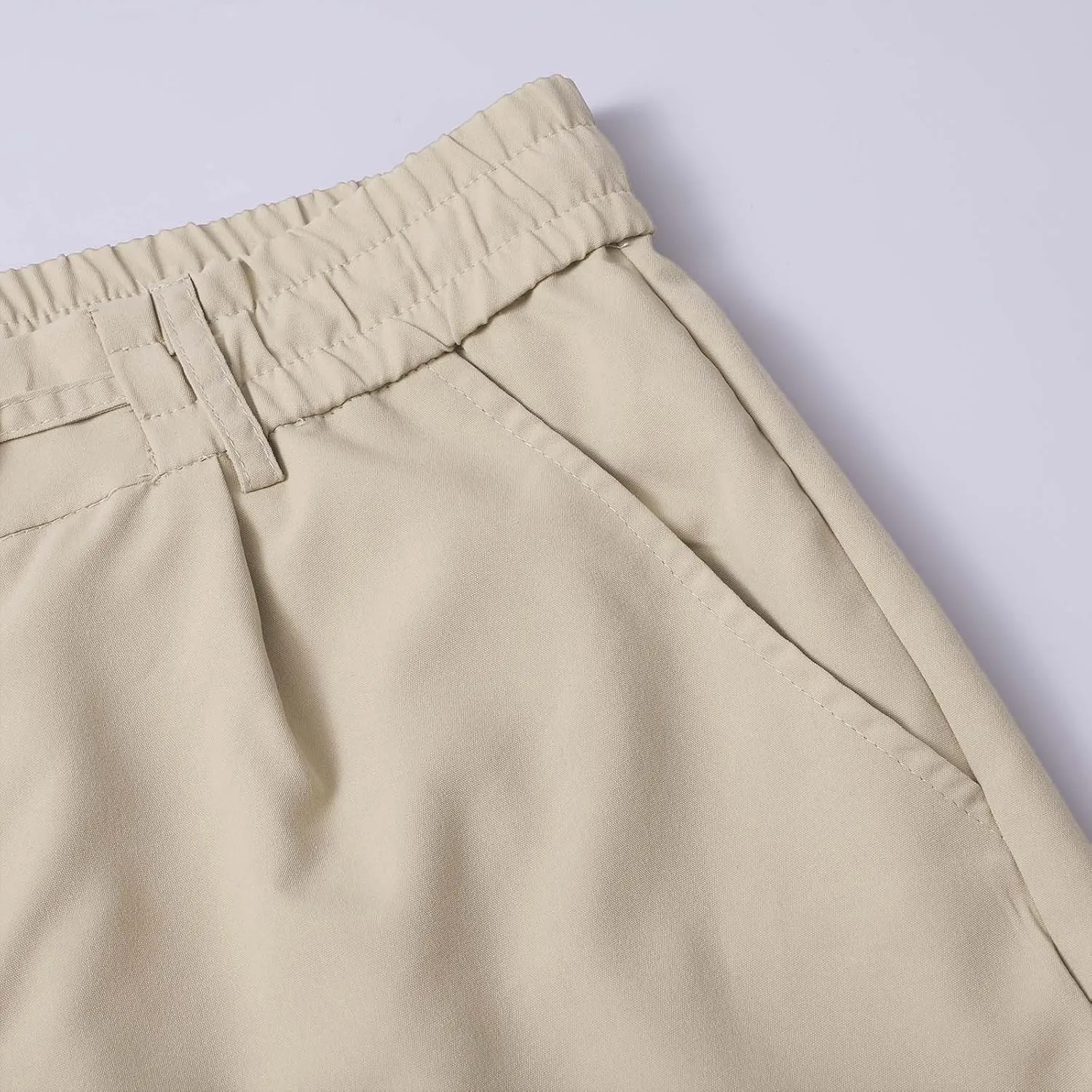 Mens Tapered Pants Casual Linen Pants Elastic Waist Slim Fit Beach Yoga Business Lightweight Cotton Trousers with Pockets