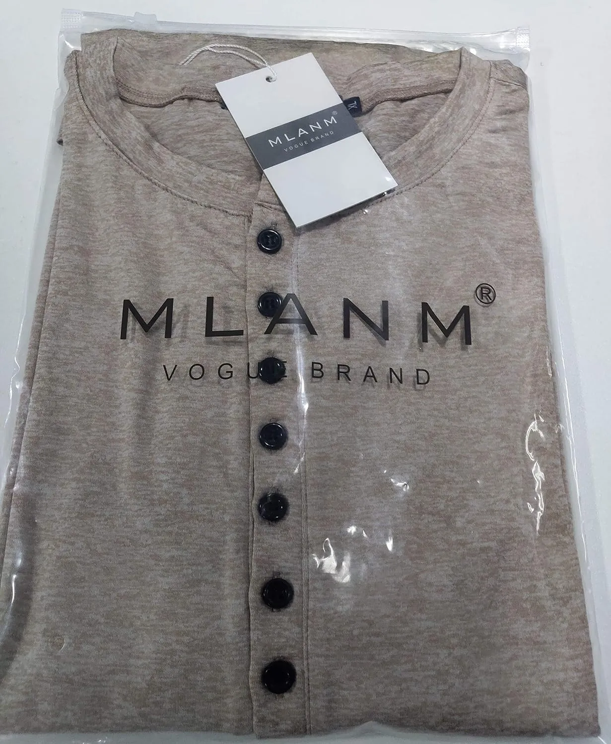 MLANM Mens Casual Slim Fit Basic Henley Short/Long Sleeve Fashion T-Shirt