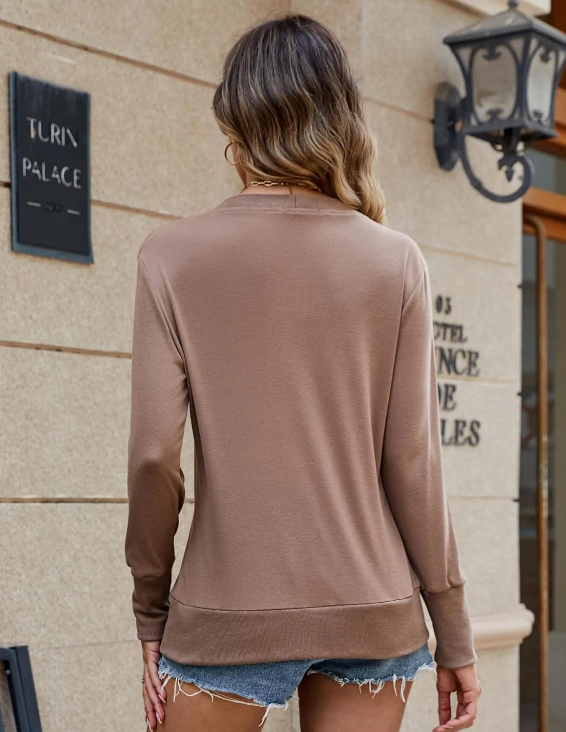 NENONA Women's Long Sleeve Lightweight Summer Cardigans Open Front Button Down Basic Soft Fall Fashion Outwear