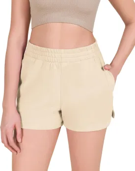 ODODOS Women's Sweat Shorts Cotton French Terry Curved Hem Workout Casual Relaxed Lounge Shorts with Pockets
