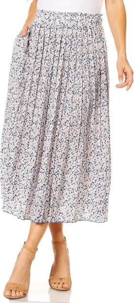 Pleated Midi Skirts for Women with Pockets, Elastic High Waisted Skirt Reg & Plus Size Womens Summer Skirts Trendy 2023