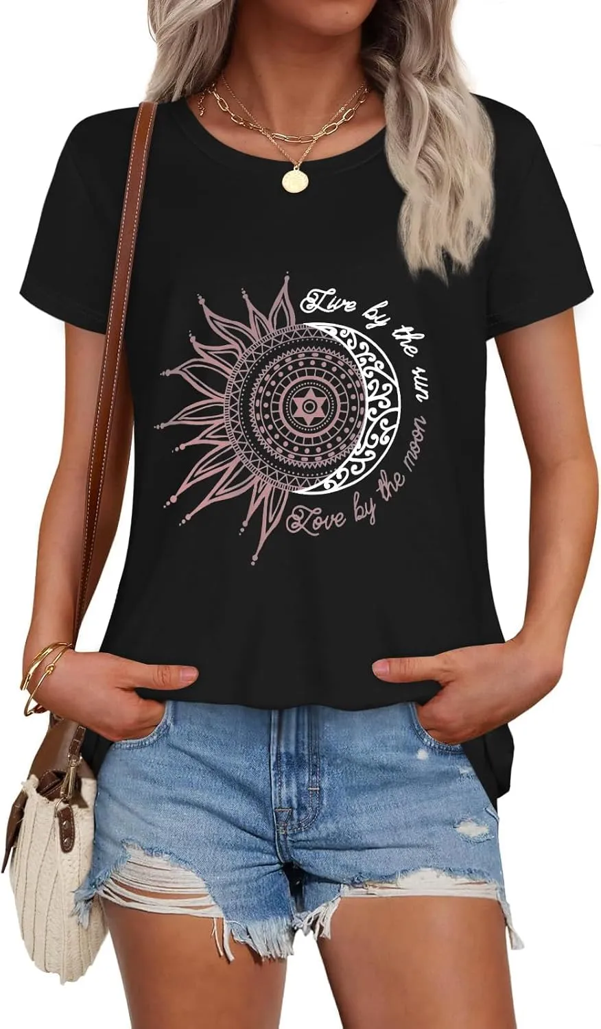 T Shirts for Women Summer Short Sleeve Crewneck Casual Cute Graphic Basic Tees Tops