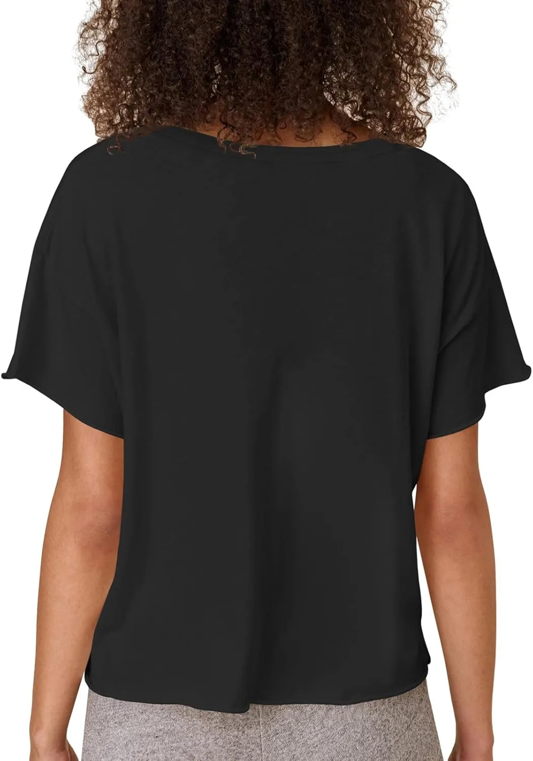 Tankaneo Womens Summer Crop Tops Short Sleeve Crew Neck Boxy T-Shirts Casual Basic Tees