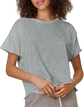 Tankaneo Womens Summer Crop Tops Short Sleeve Crew Neck Boxy T-Shirts Casual Basic Tees