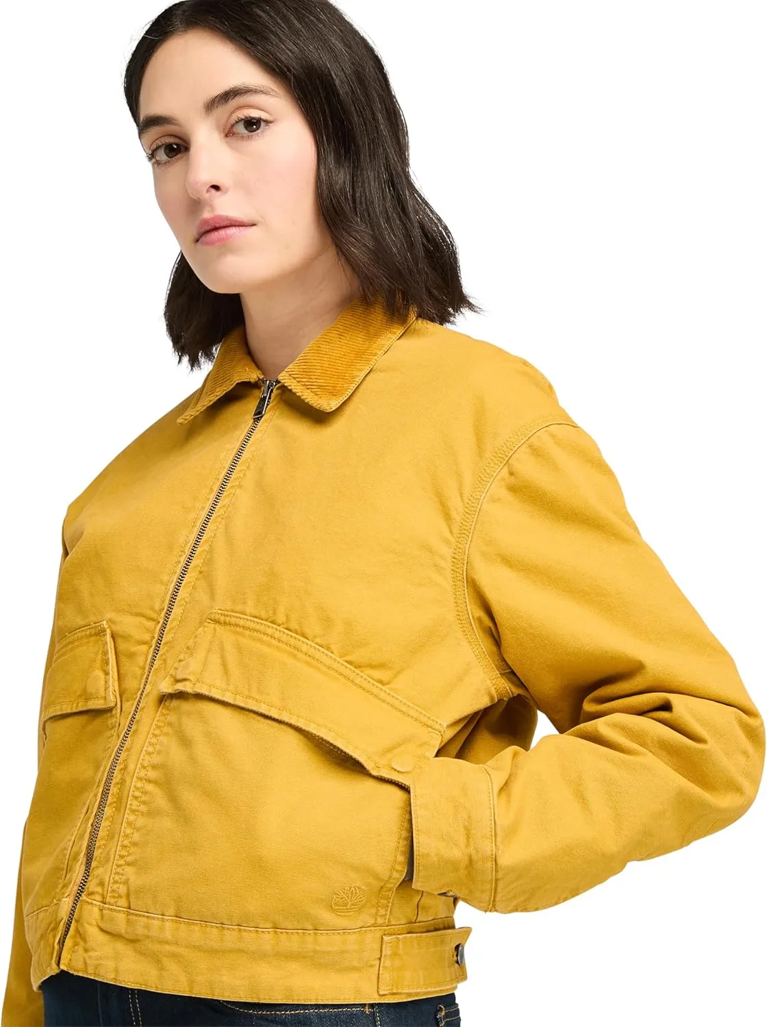 Timberland Women's Quilted Washed Canvas Jacket, Chai Tea, X-Small