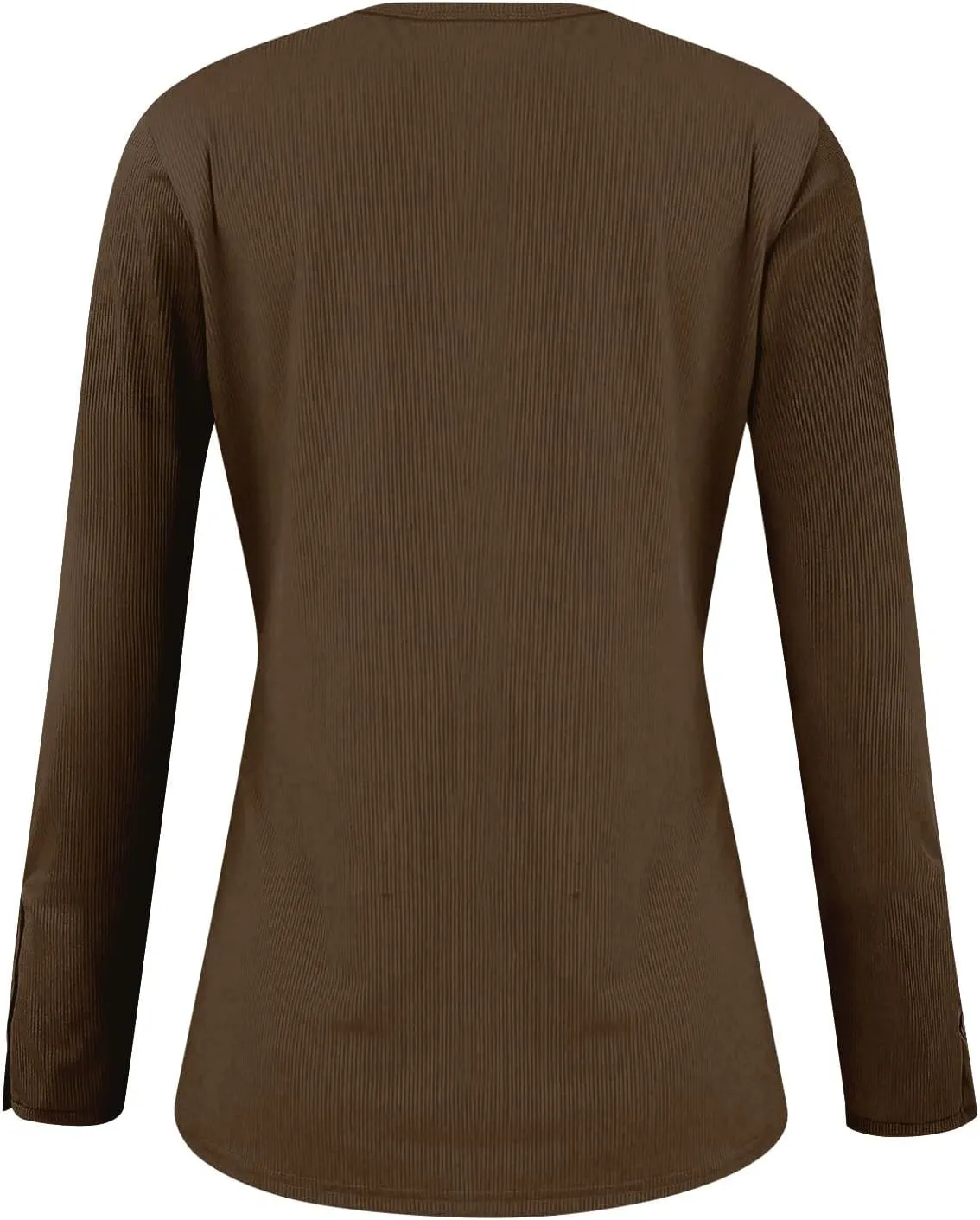 Womens Henley Tops Long Sleeve Fall Winter Henley Top Button Down Slim Fit Tops Basic Ribbed Knit T Shirts 2024