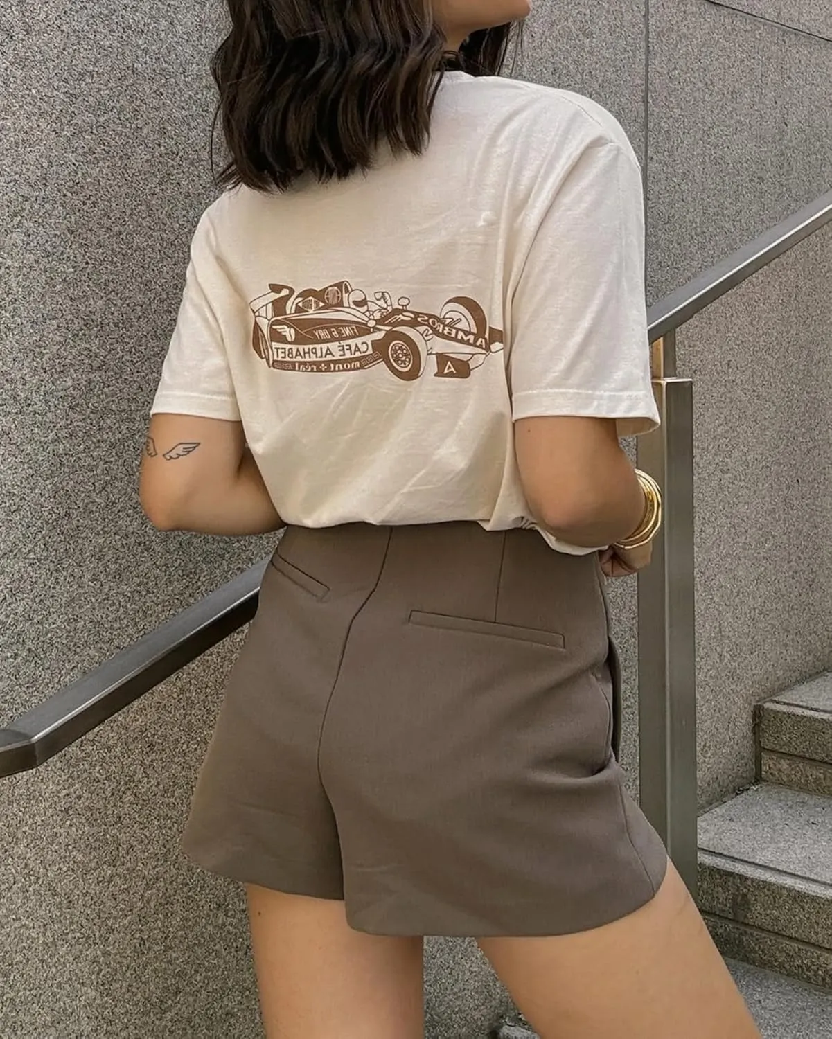 Women's High Waisted Skorts for Office Built-in Shorts Mini Skirt Asymmetrical Wrap Summer Workwear