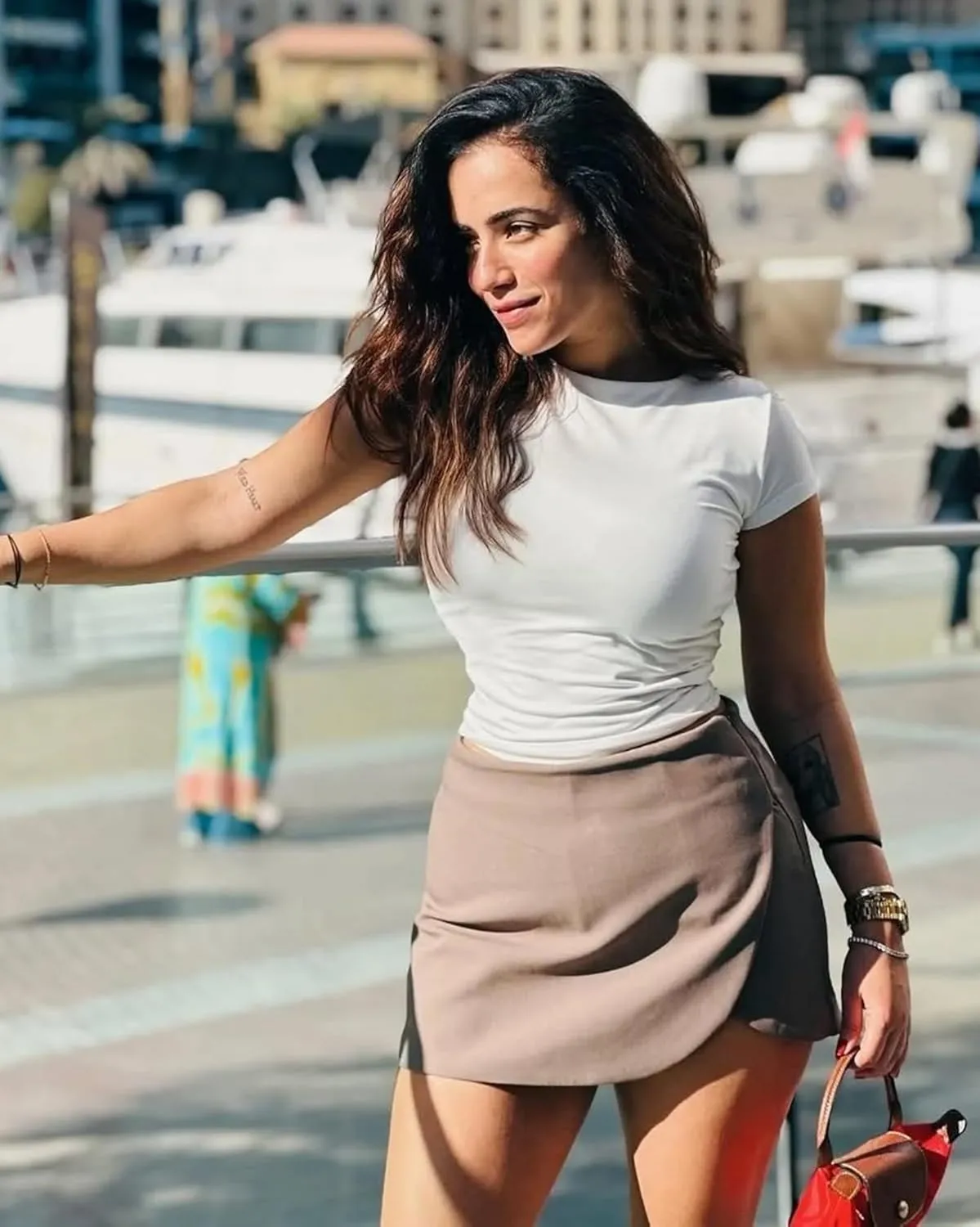 Women's High Waisted Skorts for Office Built-in Shorts Mini Skirt Asymmetrical Wrap Summer Workwear