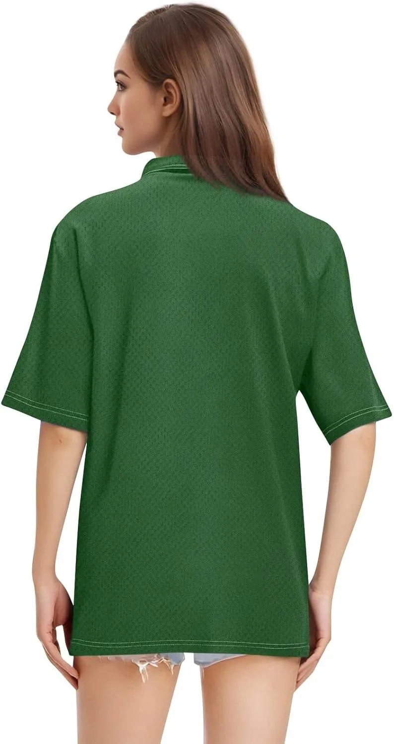 Womens Polo Shirts Short Sleeve Button Lapel Collared Summer Tops Casual Business Dressy Going Out Basic Tees