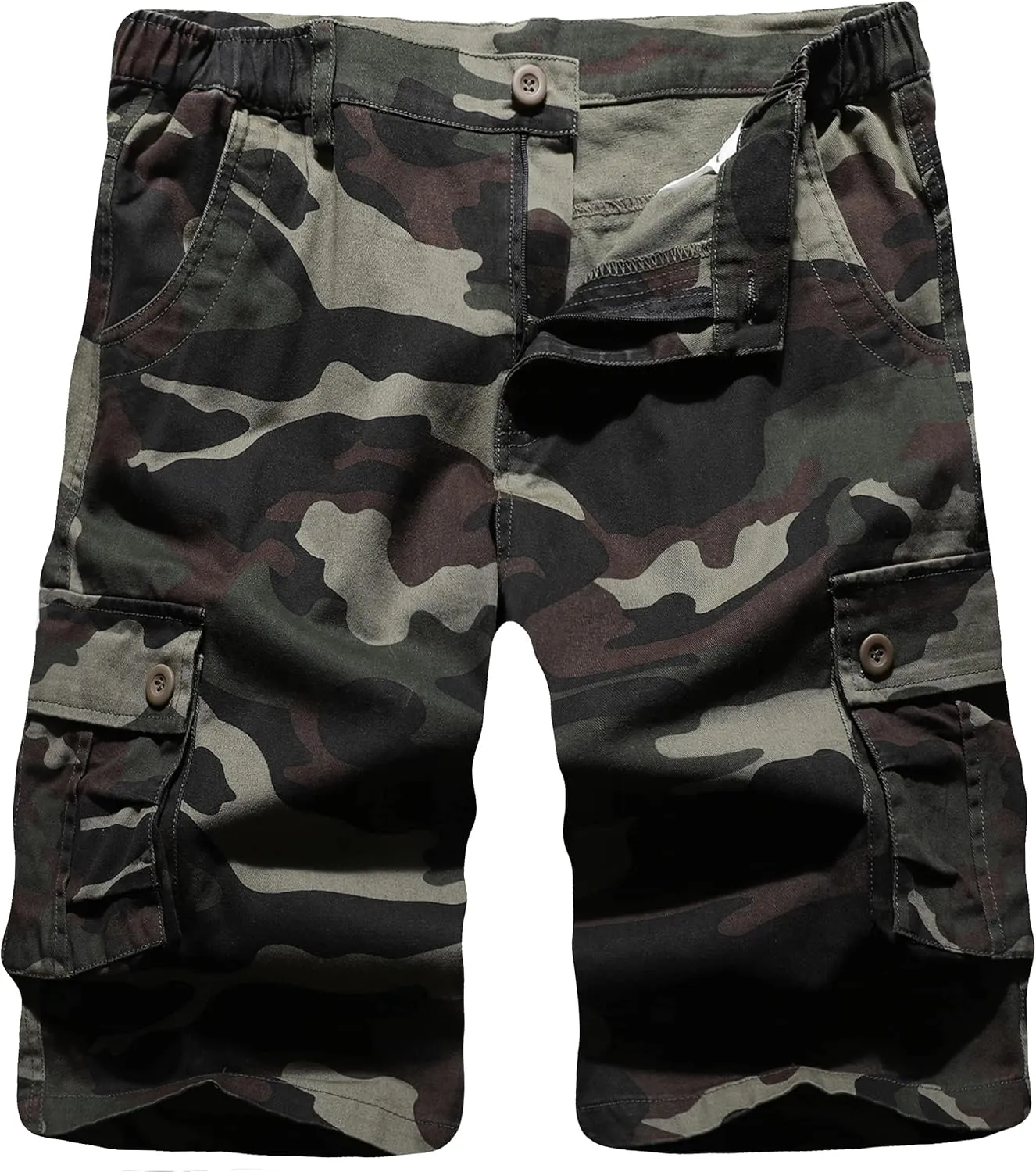 zeetoo Camo Shorts for Men Classic Relaxed Fit Cargo Short Multi-Pocket Outdoor Shorts