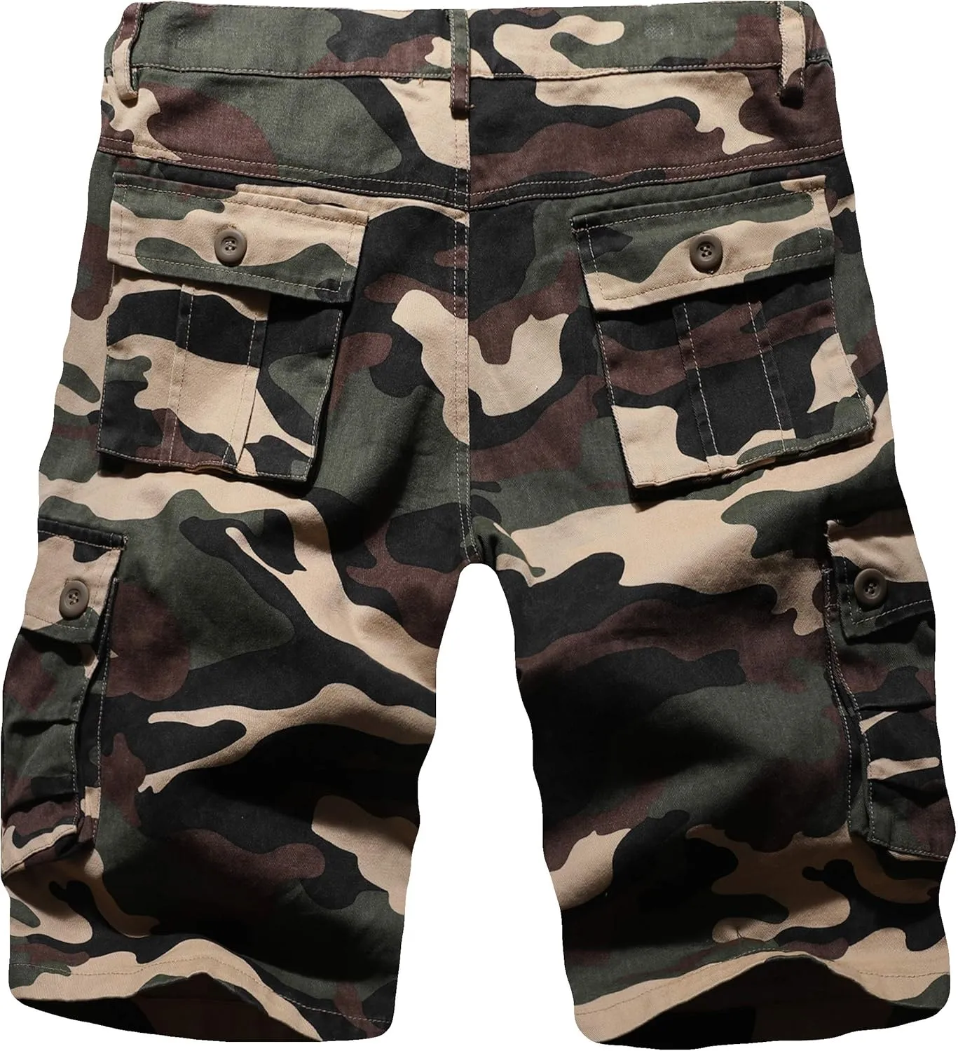zeetoo Camo Shorts for Men Classic Relaxed Fit Cargo Short Multi-Pocket Outdoor Shorts