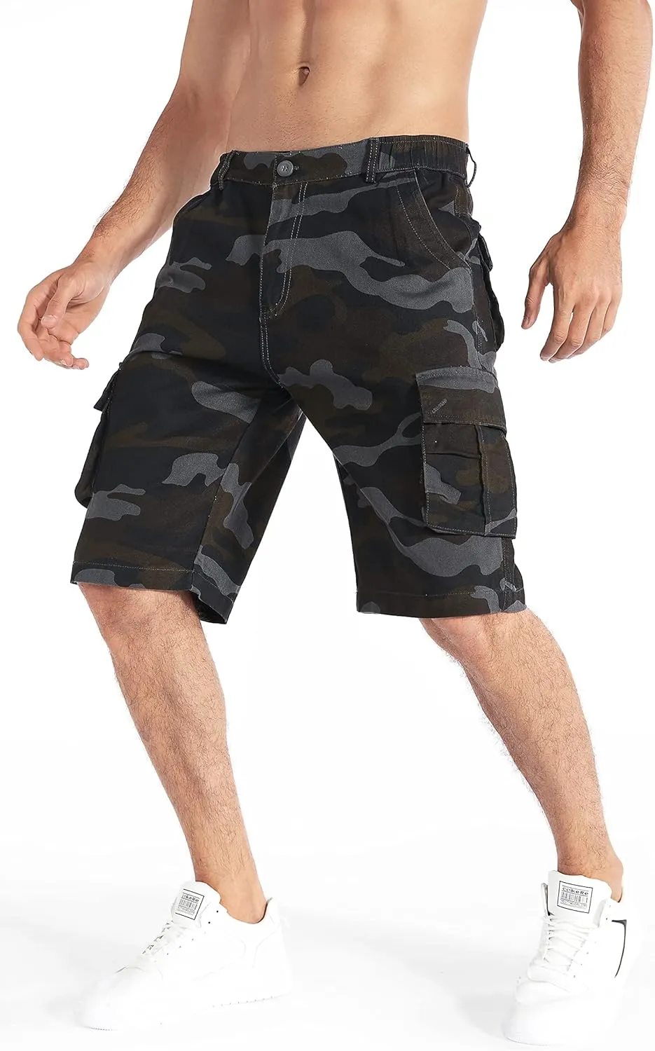 zeetoo Camo Shorts for Men Classic Relaxed Fit Cargo Short Multi-Pocket Outdoor Shorts