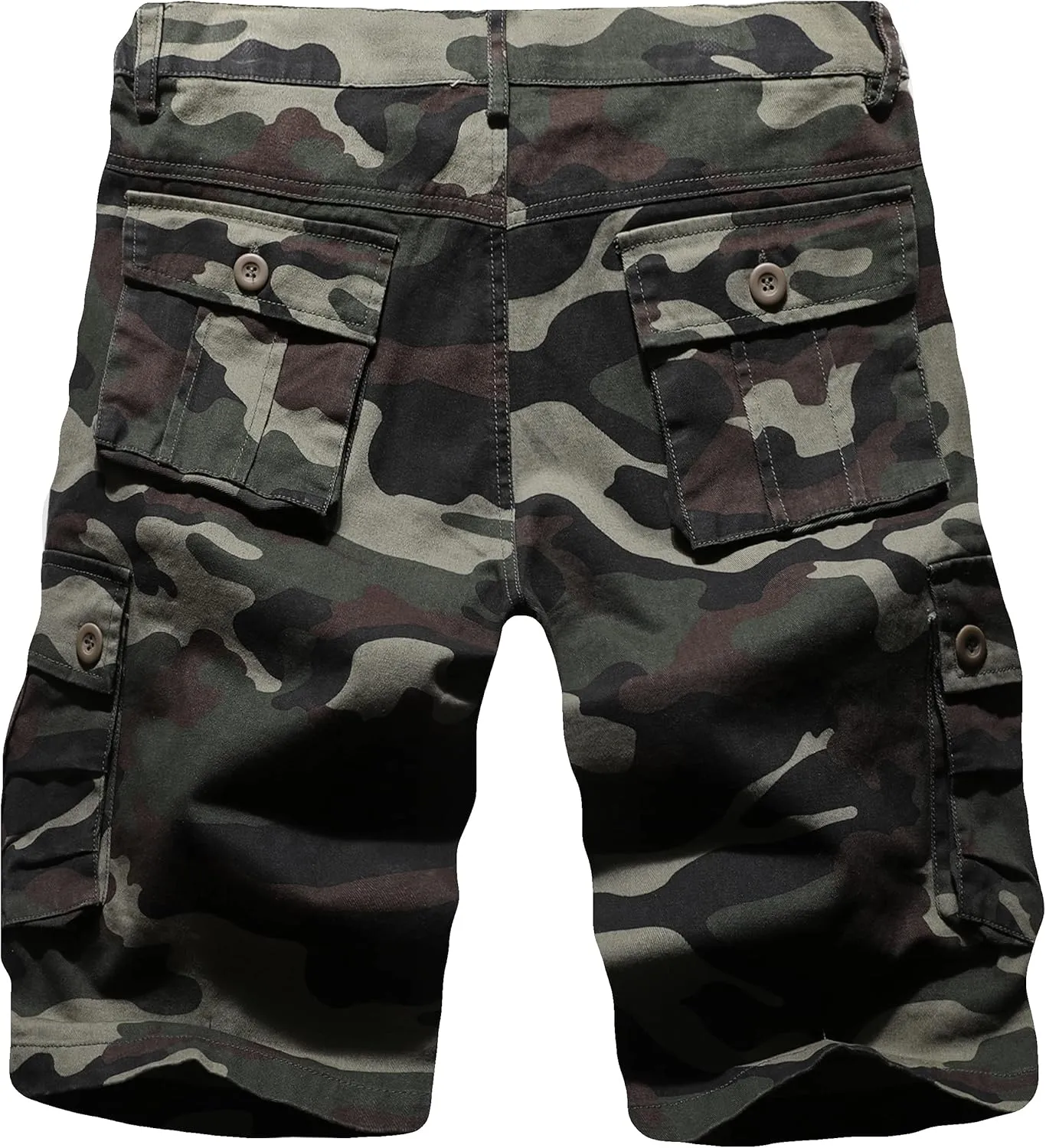 zeetoo Camo Shorts for Men Classic Relaxed Fit Cargo Short Multi-Pocket Outdoor Shorts